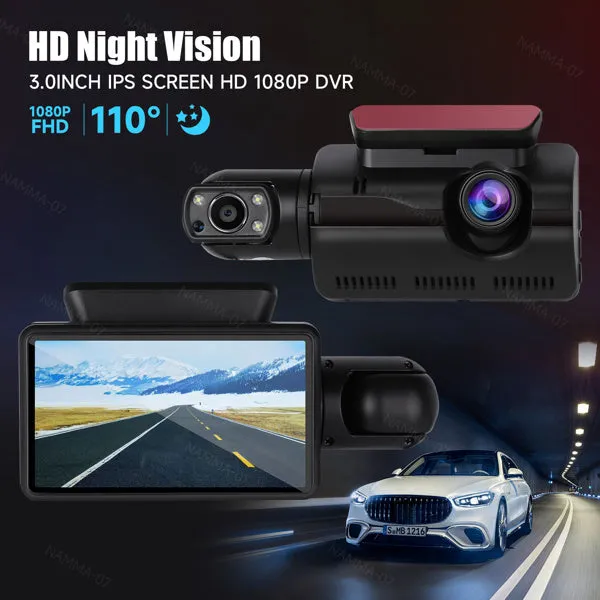 1080P Dual Lens Car DVR Dash Cam Video Recorder G-Sensor Front