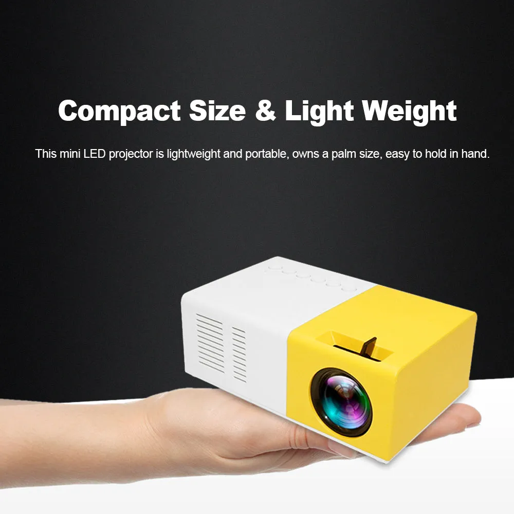1080P Full HD  Portable  Mini LED Multimedia Projector -YG-300