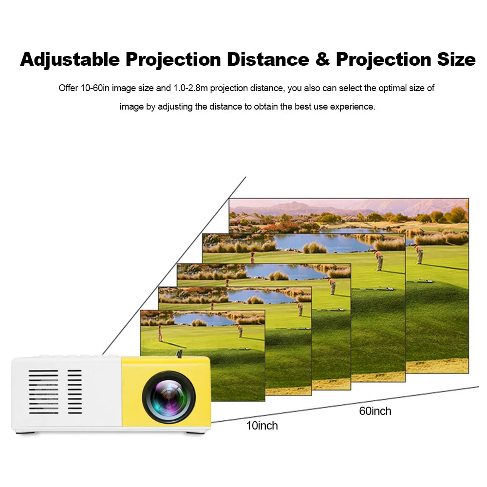 1080P Full HD  Portable  Mini LED Multimedia Projector -YG-300