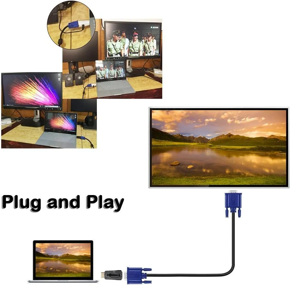 1080P Hdmi To Vga Converter Adapter