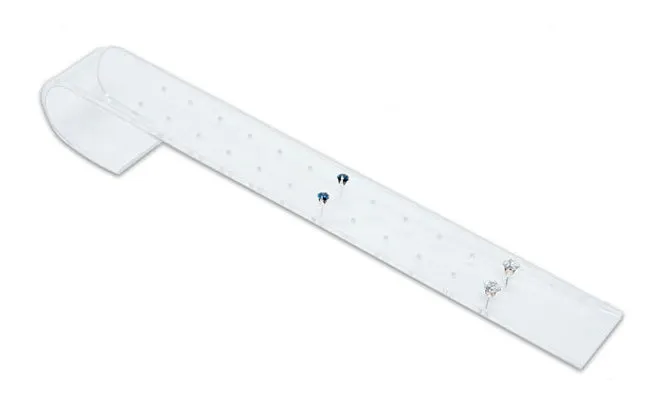 12-Pair Frosted Acrylic Earring Ramps, 10.63" L x 2" H