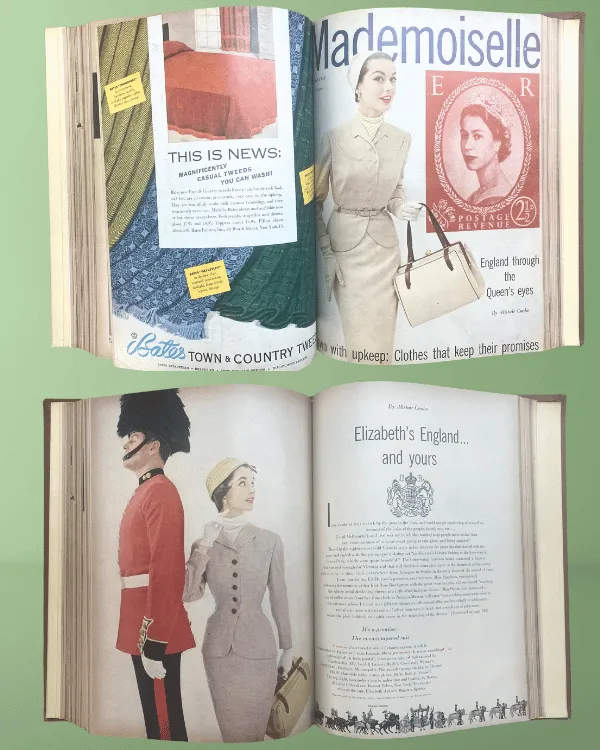 1953 MADEMOISELLE Magazine Book – Vintage Fashion, Beauty & College Coed Style