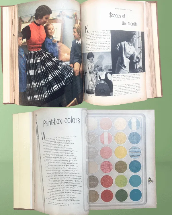 1953 MADEMOISELLE Magazine Book – Vintage Fashion, Beauty & College Coed Style