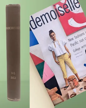 1953 MADEMOISELLE Magazine Book – Vintage Fashion, Beauty & College Coed Style