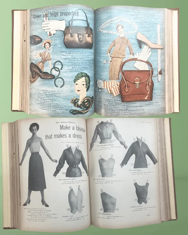 1953 MADEMOISELLE Magazine Book – Vintage Fashion, Beauty & College Coed Style