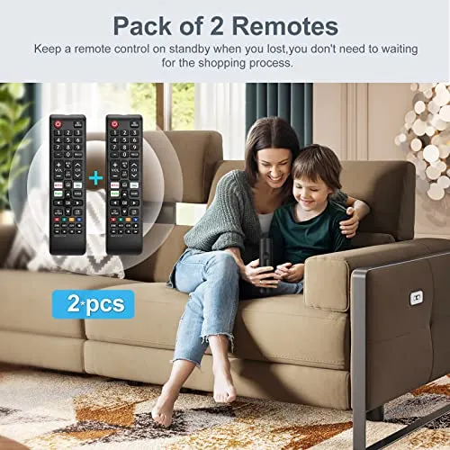 (2 Pack) Universal for Samsung Smart TV Remote Control Replacement
