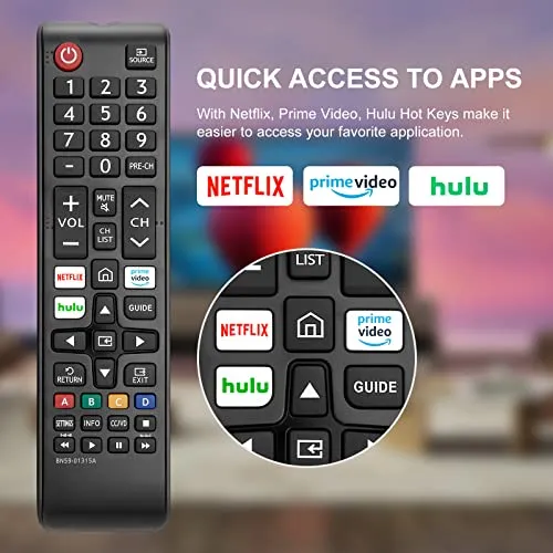 (2 Pack) Universal for Samsung Smart TV Remote Control Replacement