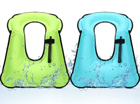 2 Pieces Inflatable Snorkel Vest Adults Snorkeling Jackets Portable Portable Swim Vest Adjustable Safety Vest for Snorkeling Swimming Diving Surfing