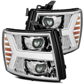 2007-2013 Chevrolet Silverado LUXX-Series LED Projector Headlights Chrome Alpha-Rex 880222