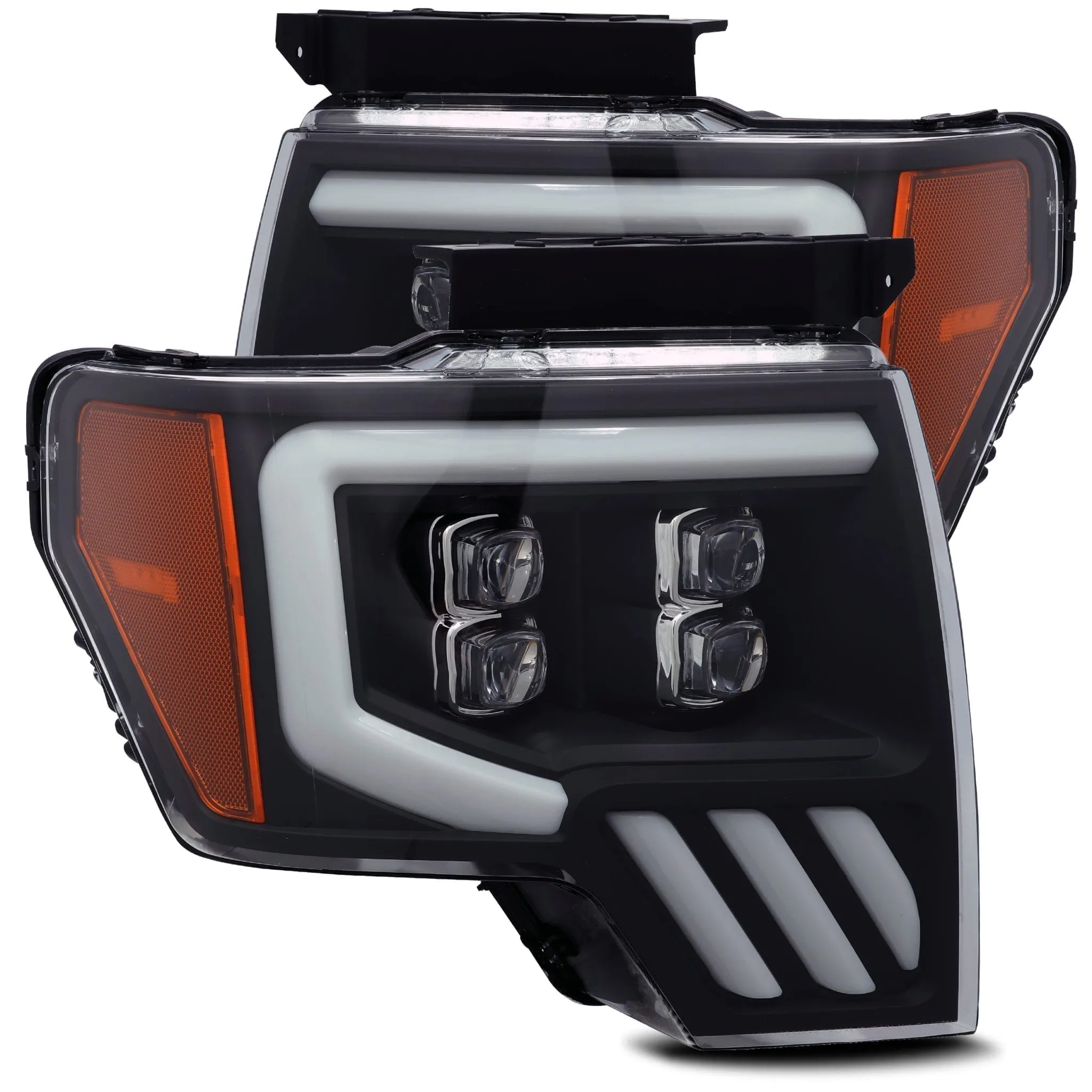 2009-2014 Ford F150 NOVA-Series LED Projector Headlights Black Alpha-Rex 880192
