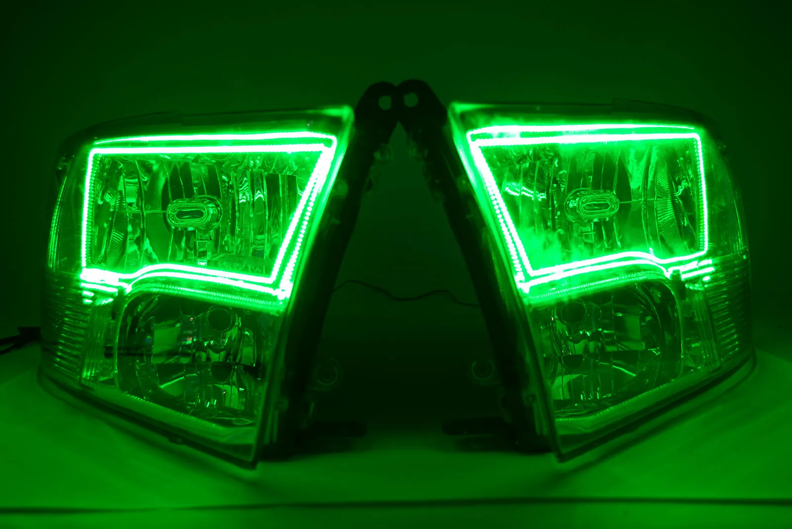 2009-2018 Dodge Ram 1500 Headlights - ORACLE Green LED Halo Kit Pre-Installed