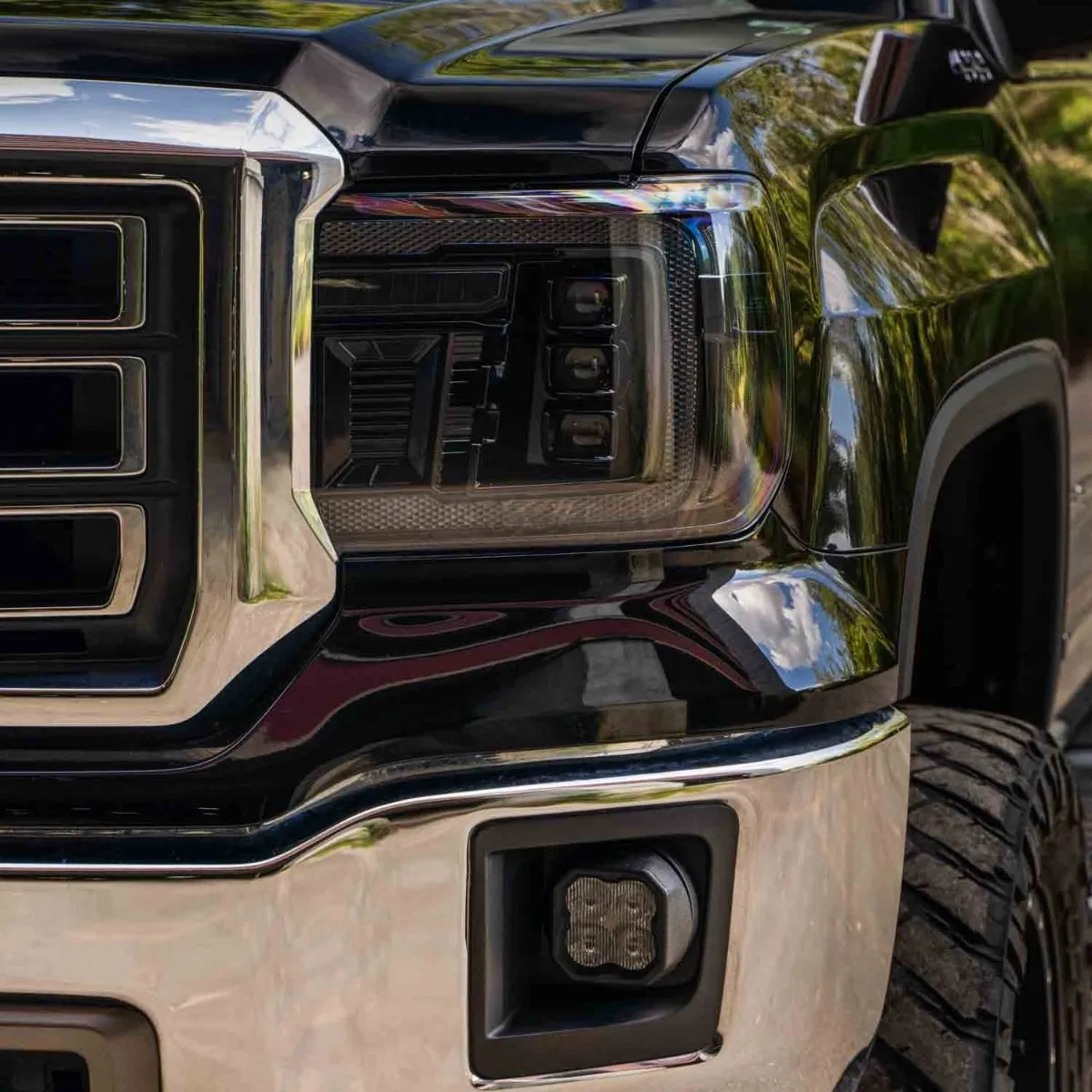 2014-2018 GMC Sierra 1500 LED Projector Headlights (Amber DRL) (pair)
