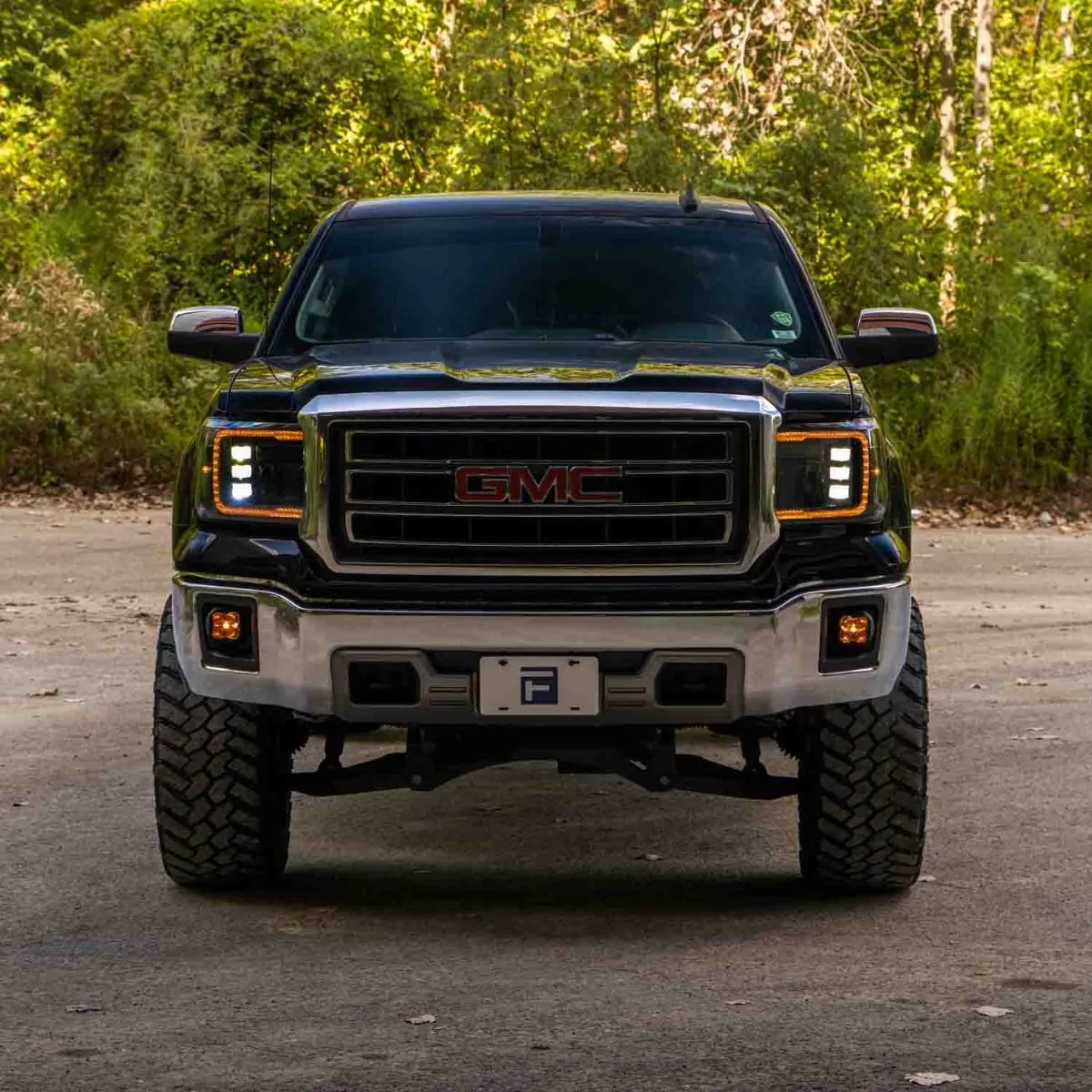 2014-2018 GMC Sierra 1500 LED Projector Headlights (Amber DRL) (pair)