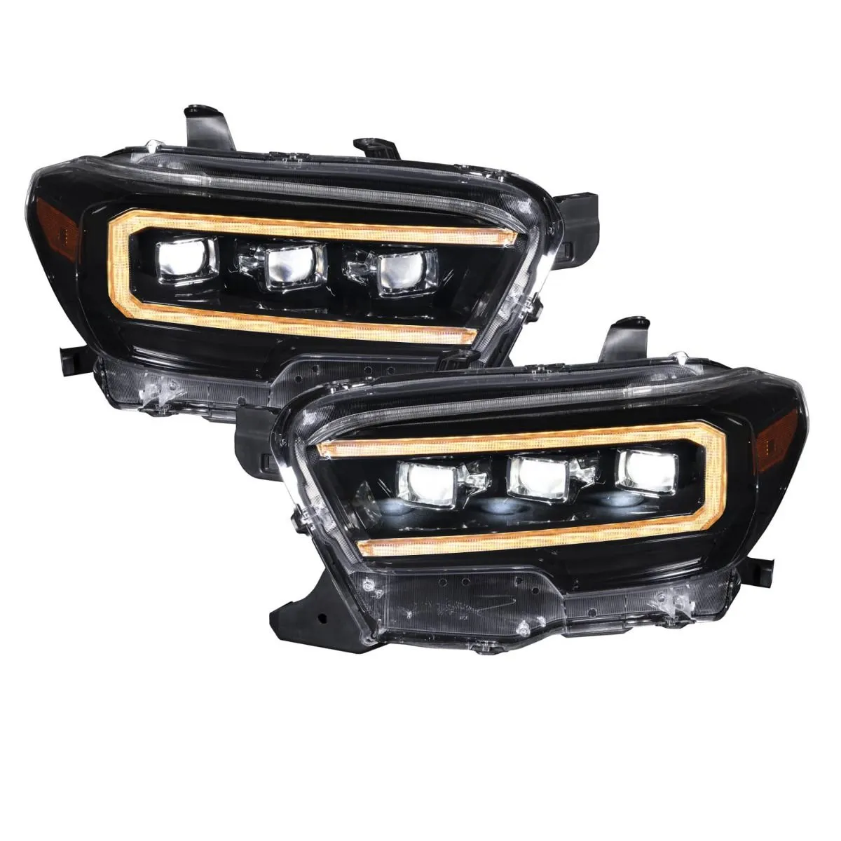 2016-2023 Toyota Tacoma Sequential LED Projector Headlights (Amber DRL)