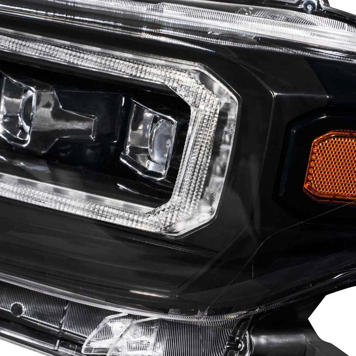 2016-2023 Toyota Tacoma Sequential LED Projector Headlights (Amber DRL)