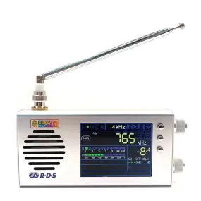 2Nd Generation TEF6686 FM/MW/Short Wave HF/LW Radio Receiver V1.18 Firmware 3.2Inch LCD   Metal Case   Speaker