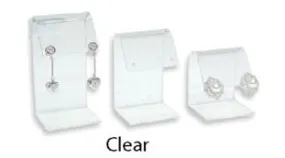 3-Piece Set of Curve-Top Acrylic Earring Displays, 1.63" L x 2" W