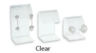 3-Piece Set of Curve-Top Acrylic Earring Displays, 1.63" L x 2" W