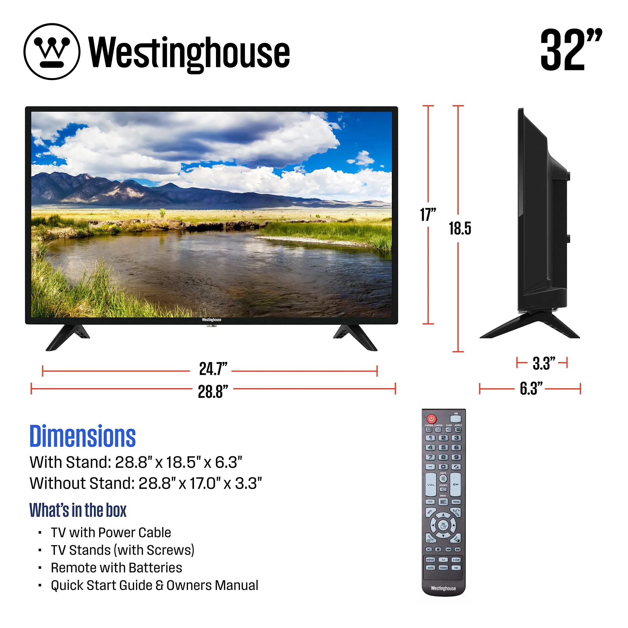 32″ HD TV