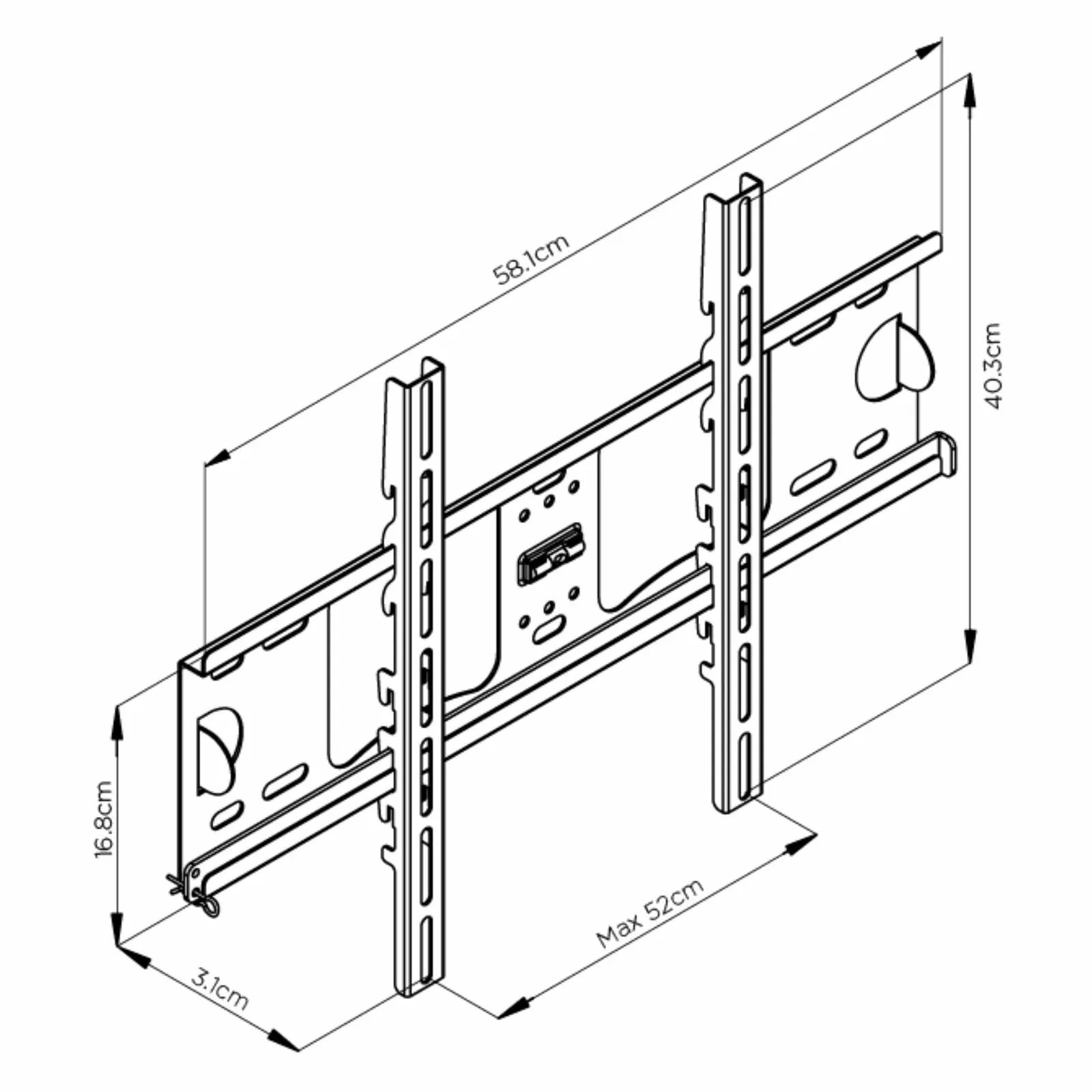 500x400 VESA Mount Bracket, Fixed by Tauris™
