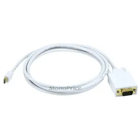 6Ft 32Awg Mini Dp To Vga Cable - White