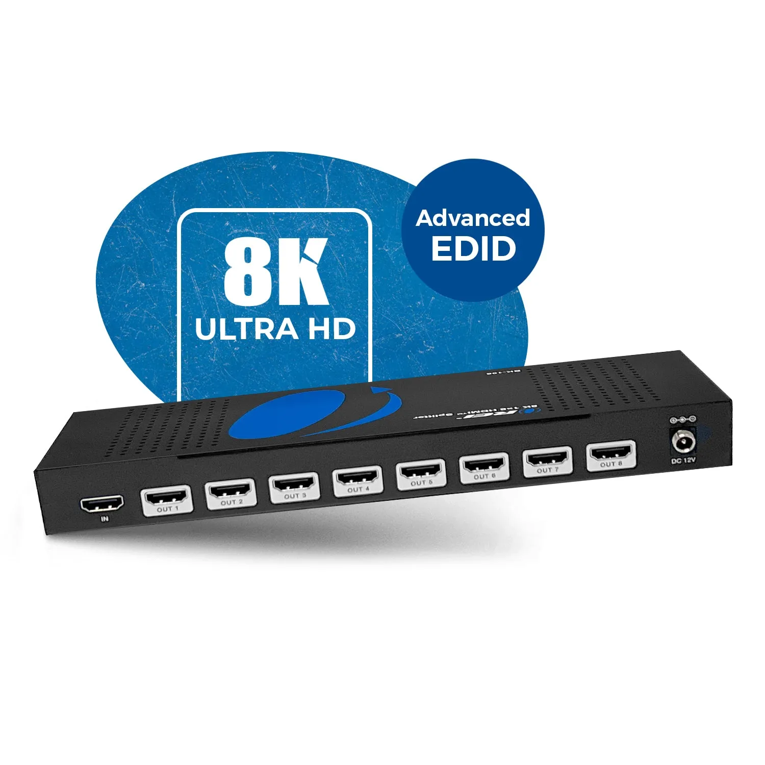 8K 1x8 HDMI Splitter With HDR10 , Downscaler & EDID management (BK-108)