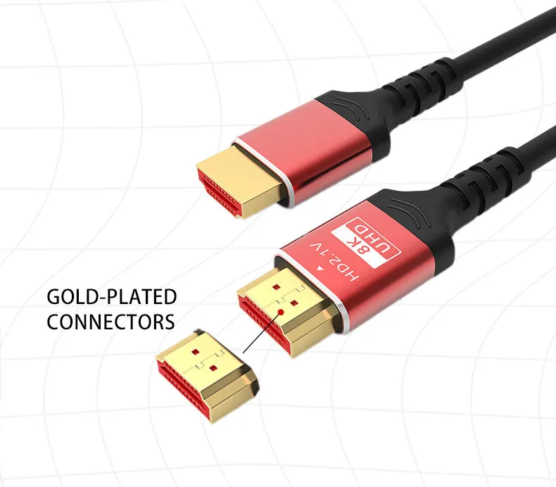 8K Ultra-high-speed HDMI 2.1 Copper Cable - 6.5 FT/2M