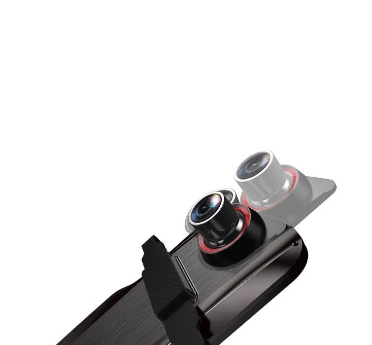 9.66 Inch Touch Car Rearview Mirror DVR Camera 2.5D IPS 1280*480