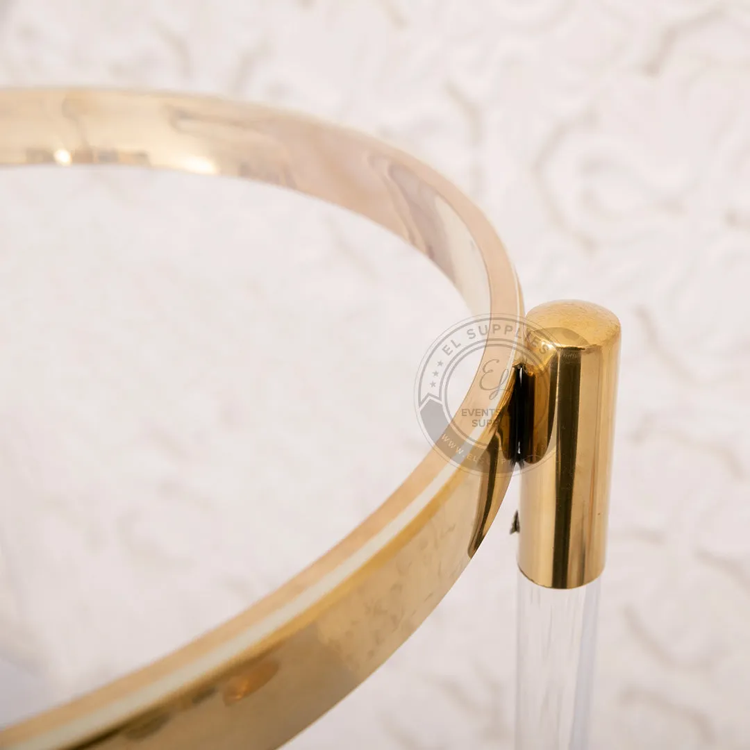 ACHERNAR Clear and Gold Floating Stands