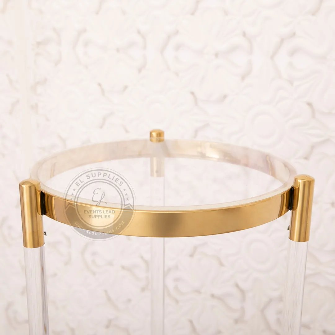 ACHERNAR Clear and Gold Floating Stands