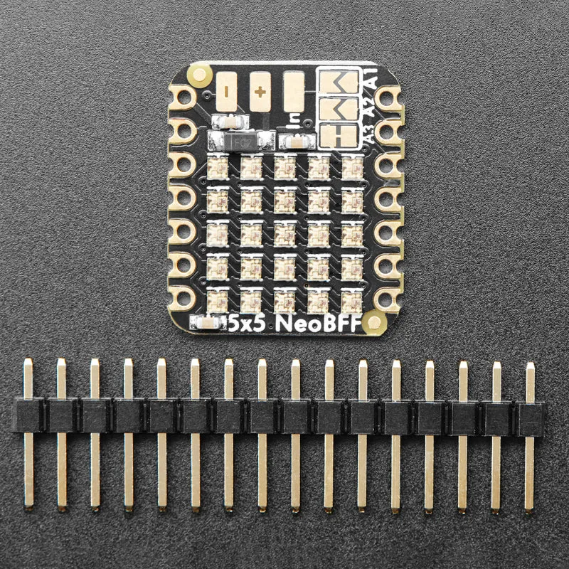 Adafruit 5x5 NeoPixel Grid BFF Add-On for QT Py and Xiao