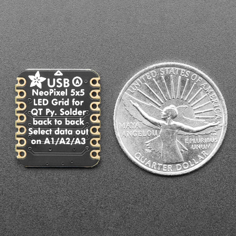 Adafruit 5x5 NeoPixel Grid BFF Add-On for QT Py and Xiao