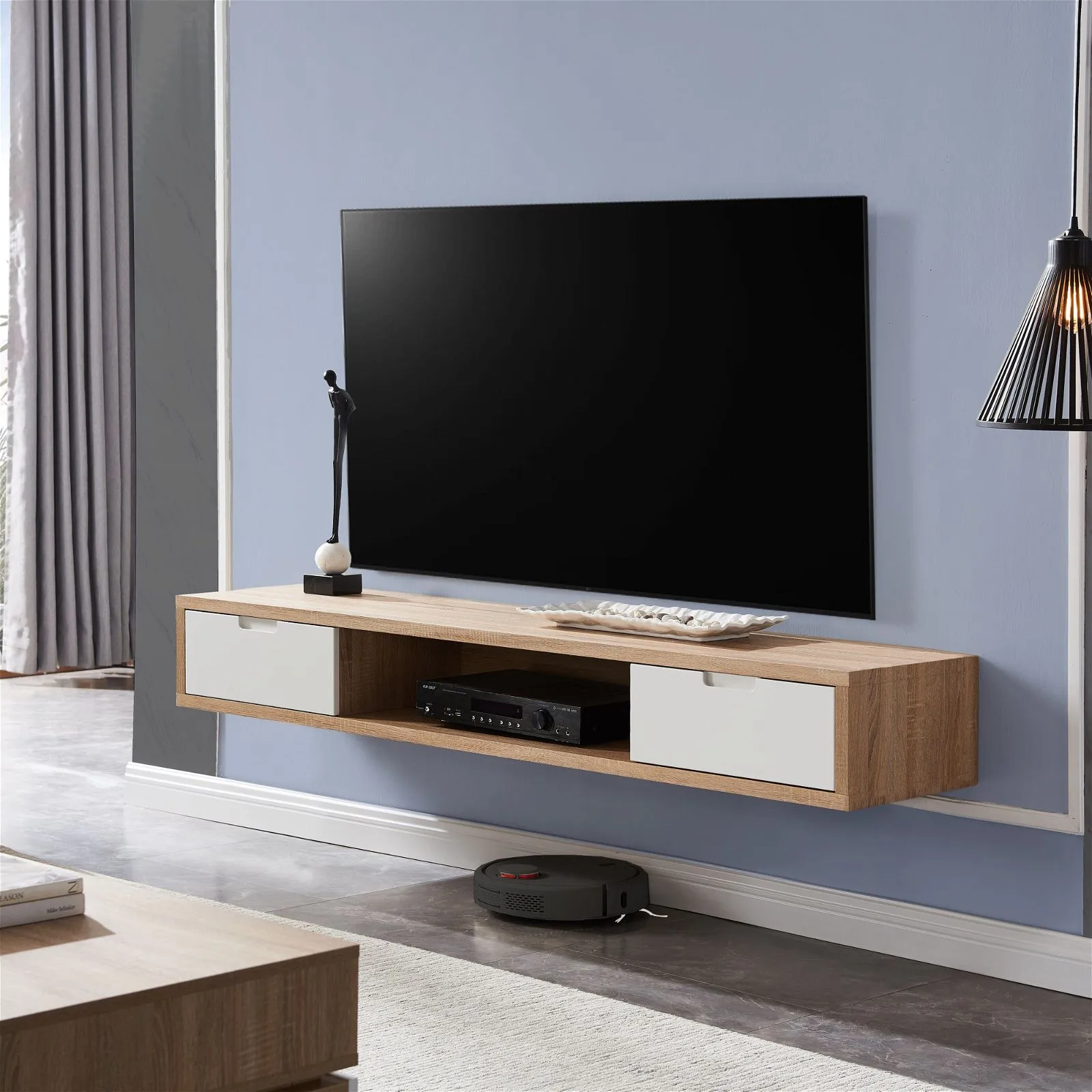 Air Entertainment Unit, Wall Mount, Entertainment Unit, 1500mm Oak by Criterion