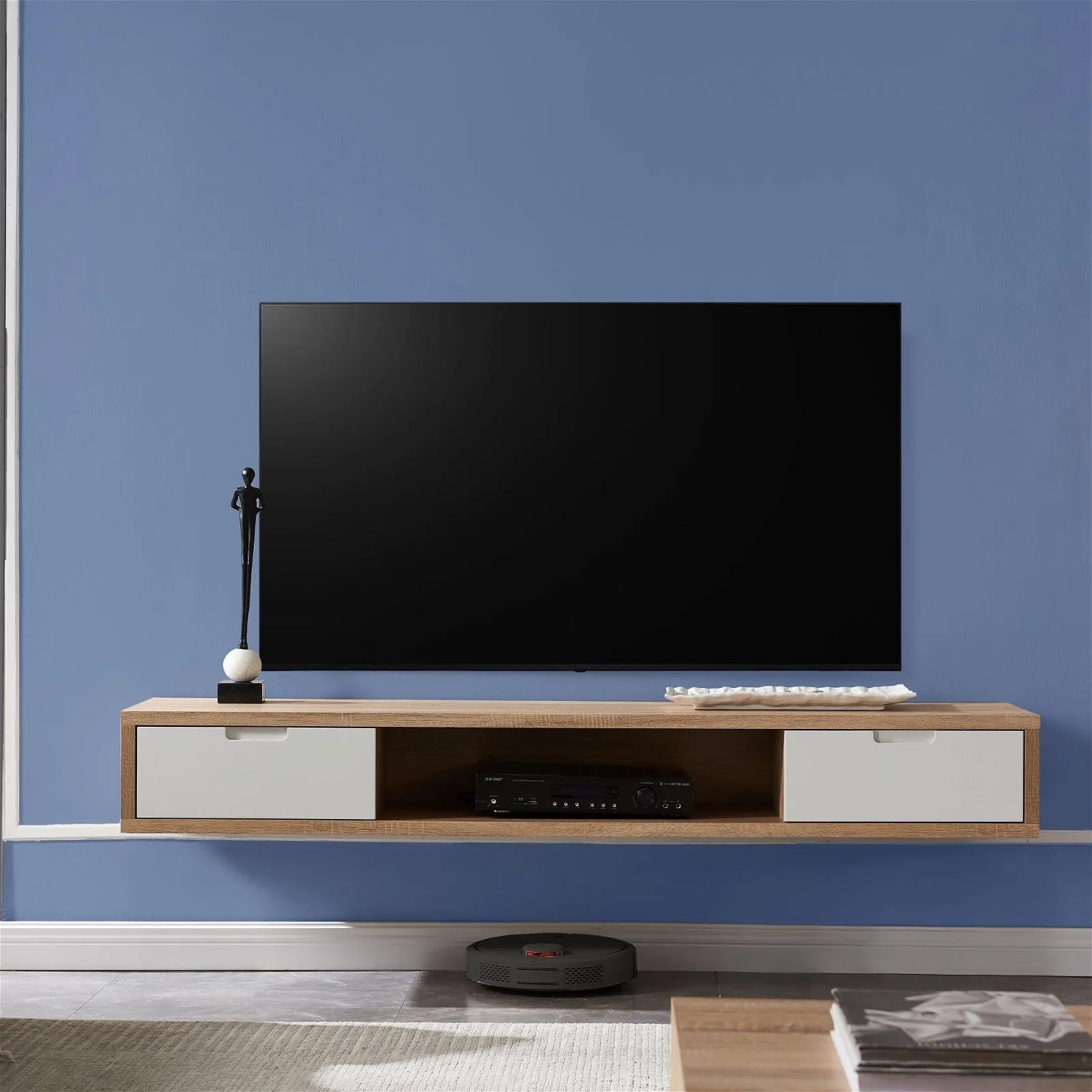 Air Entertainment Unit, Wall Mount, Entertainment Unit, 1500mm Oak by Criterion
