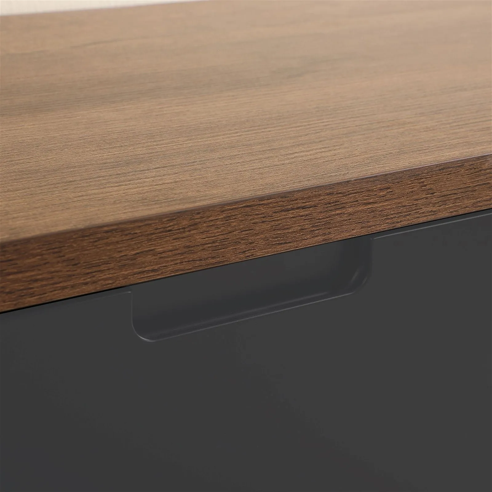 Air Entertainment Unit, Wall Mount, Entertainment Unit, 1800mm Dark Oak with Grey Drawers by Criterion