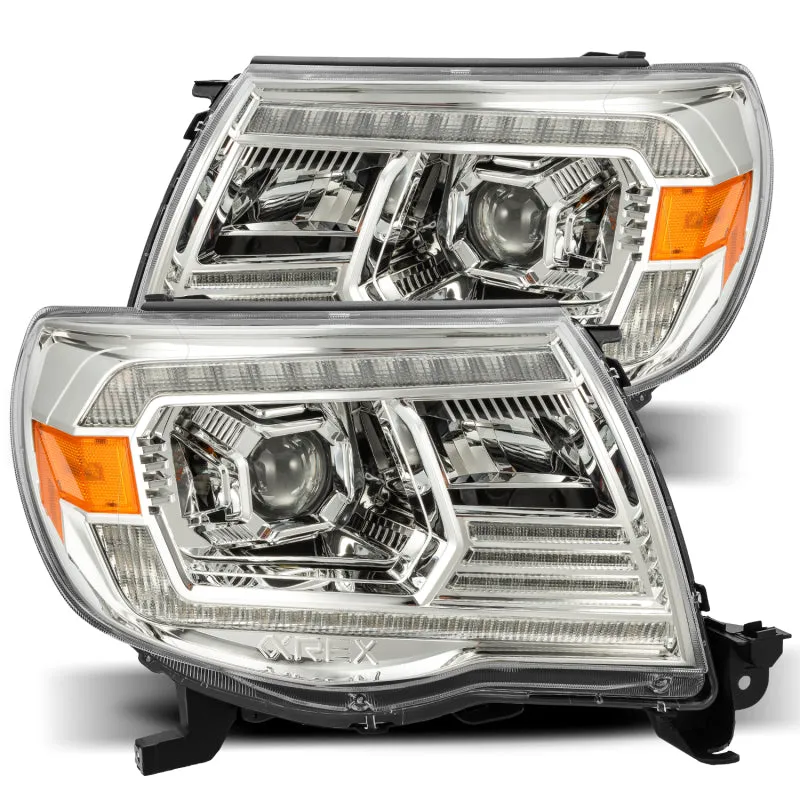 AlphaRex 05-11 Toyota Tacoma LUXX LED Projector Headlights Plank Style w/Activ Light/DRL