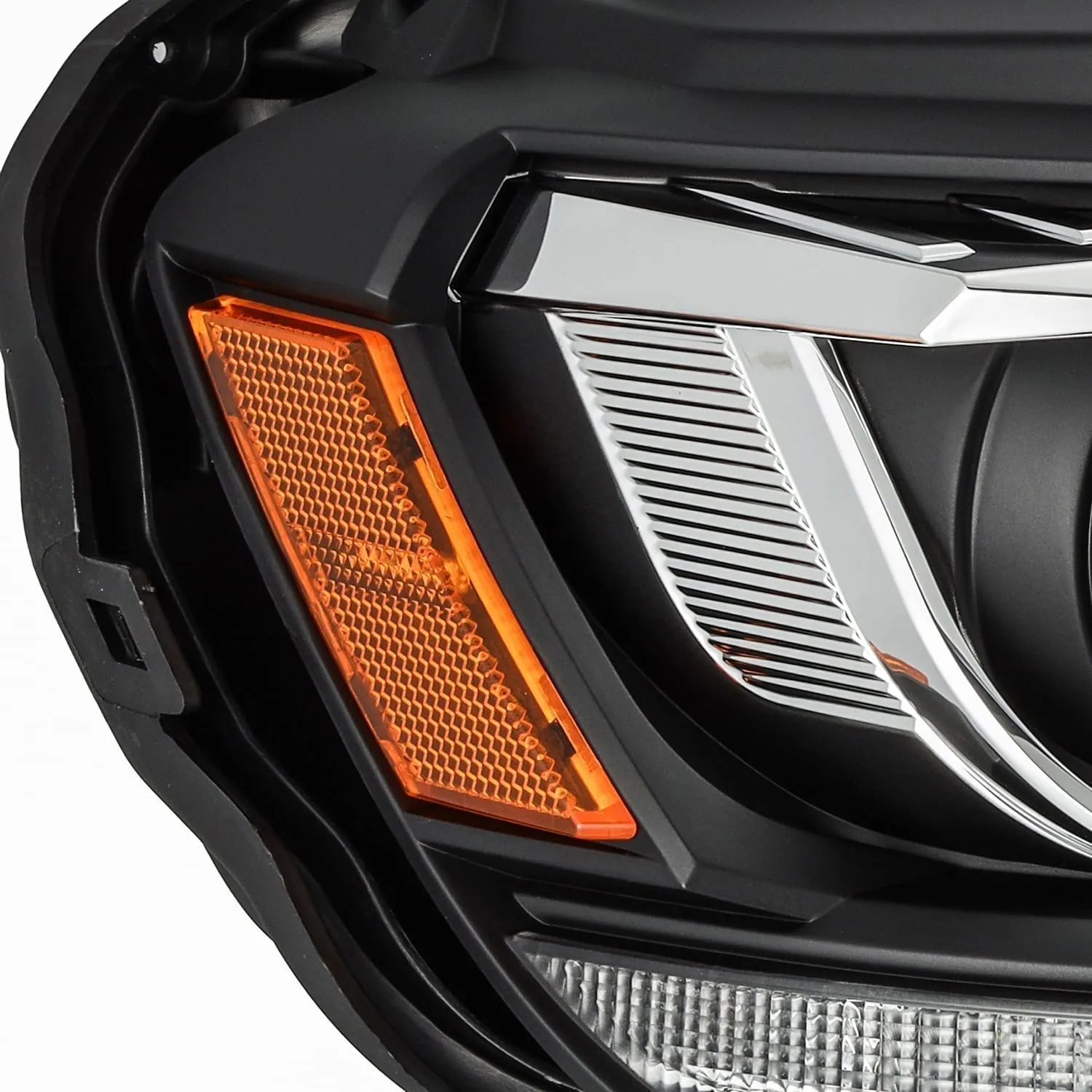 AlphaRex Dual LED Projector Headlights Ford Ranger (2019-2021) LUXX Series w/ Sequential Turn Signal - Alpha Black / Black