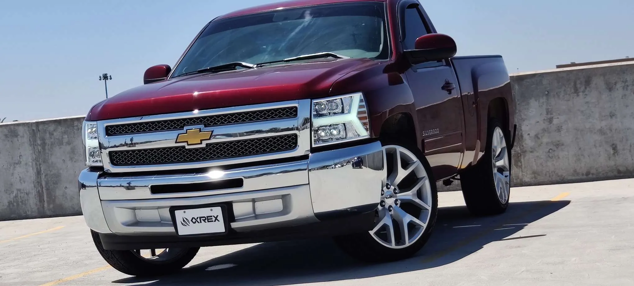 Alpharex Nova-Series LED Projector Headlights Chrome For Silverado (2007-2013)