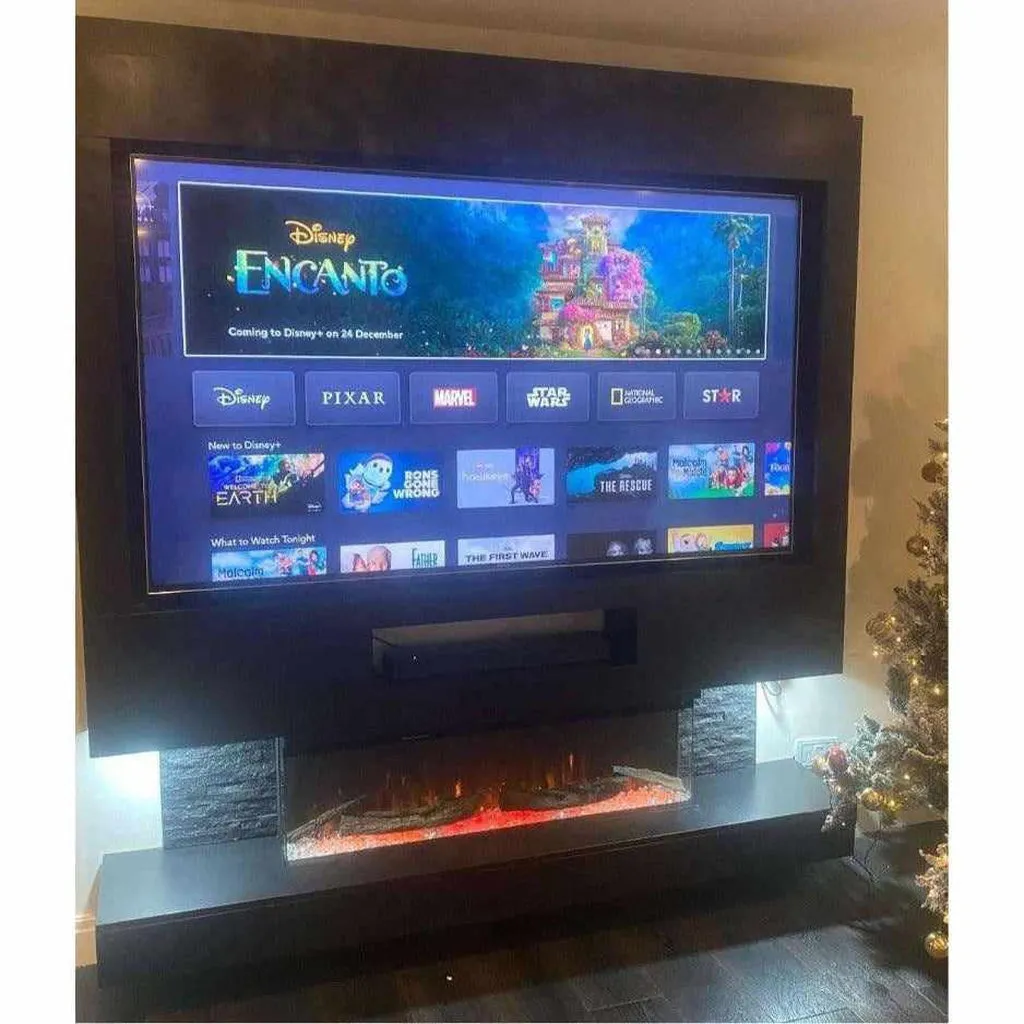 Amalfi 72" Pre-Built Media Wall Fireplace - Electric Fire Package