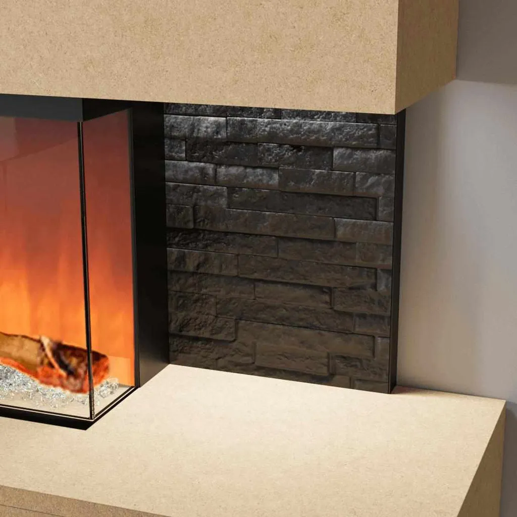 Amalfi 72" Pre-Built Media Wall Fireplace - Electric Fire Package