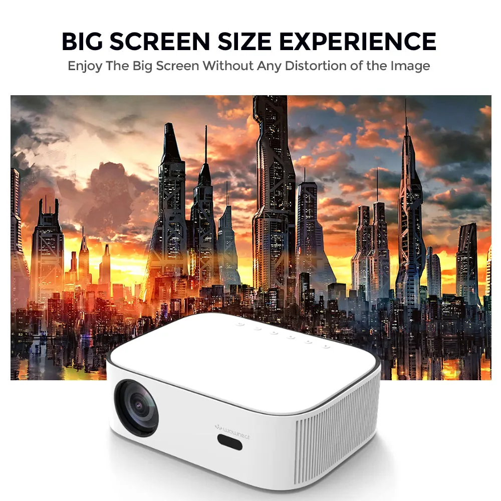 Android Projector |500ANSI Lumens/Screen Size 220 inch|Native 1080P Full HD|Bluetooth Wifi Projector 4K Supports Video Projectors