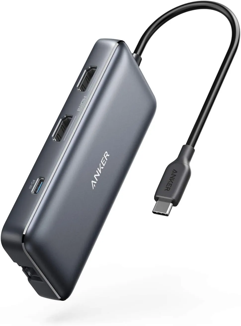Anker 553 USB-C Hub, 8-in-1 USB C Dock, Dual 4K HDMI USB C to USB Adapter, 1 Gbps Ethernet USB Hub