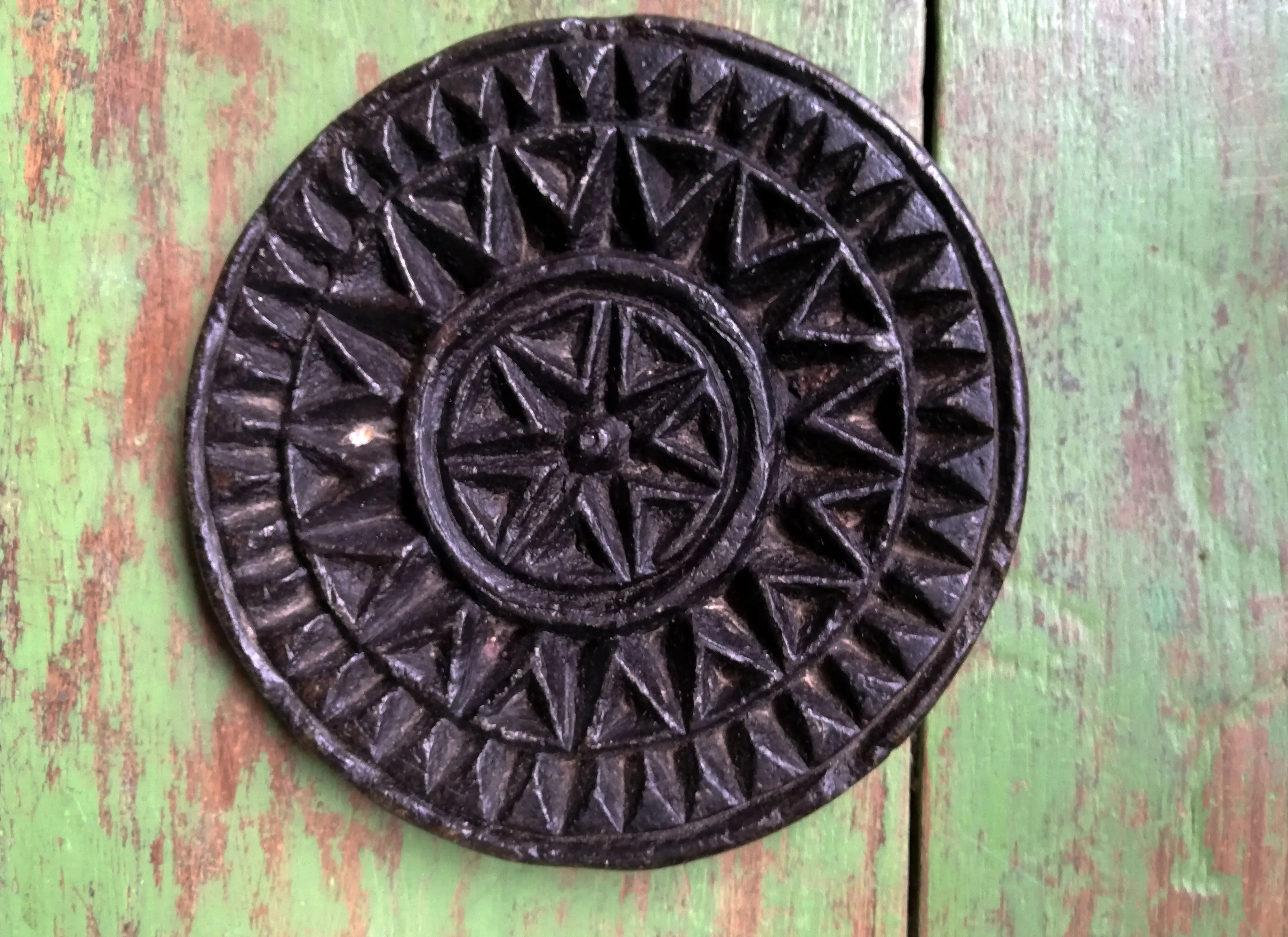 Antique stone chapati moulds. These make prefect trivets and pot stands