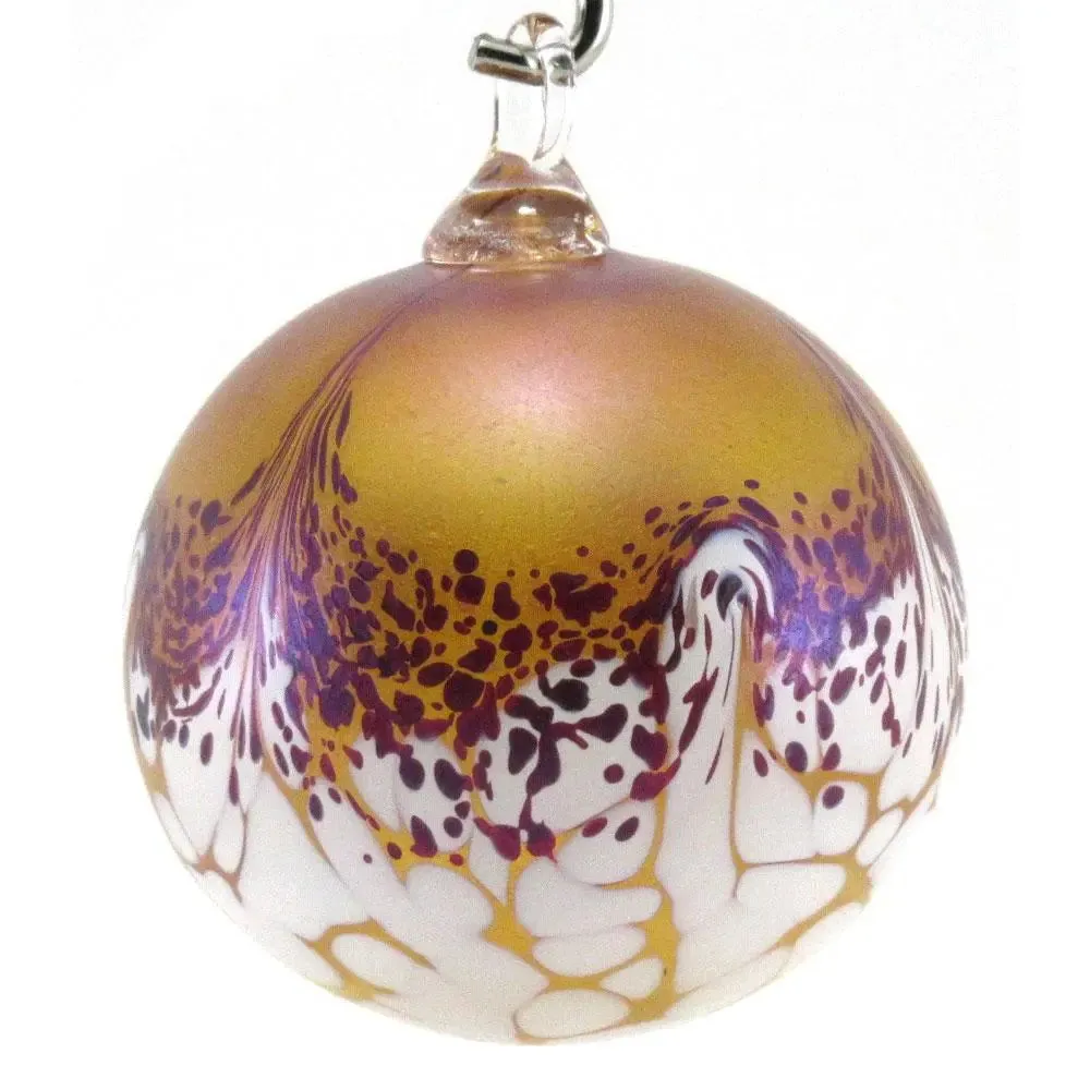 Artisan4 Ornament Show In Splash Of Gold by The Furnace Glassworks