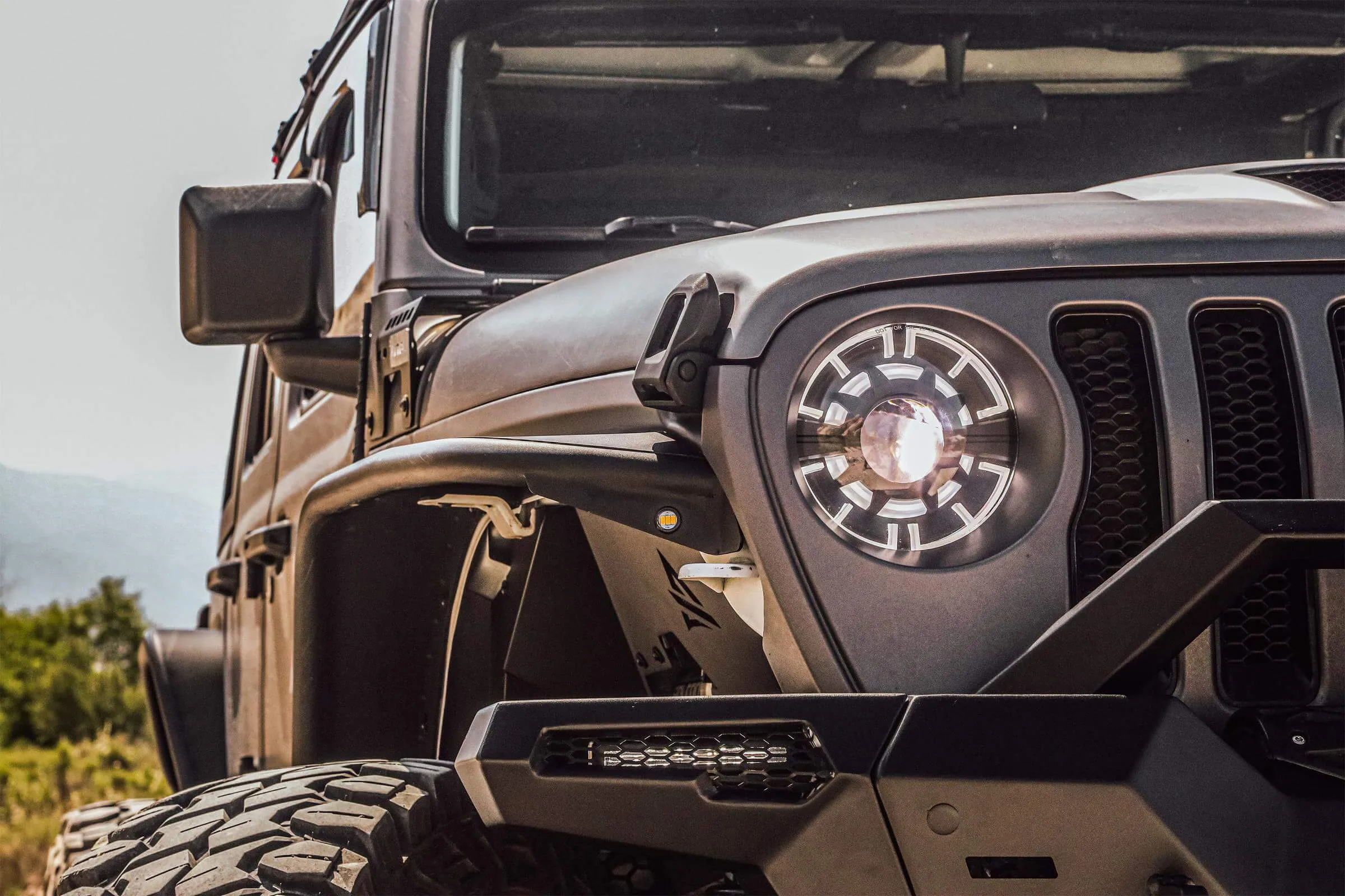 Attica 4x4 Projectors LED Headlights Jeep Wrangler JL (18-23) Ark Series - w/ LED Daylight Running Light