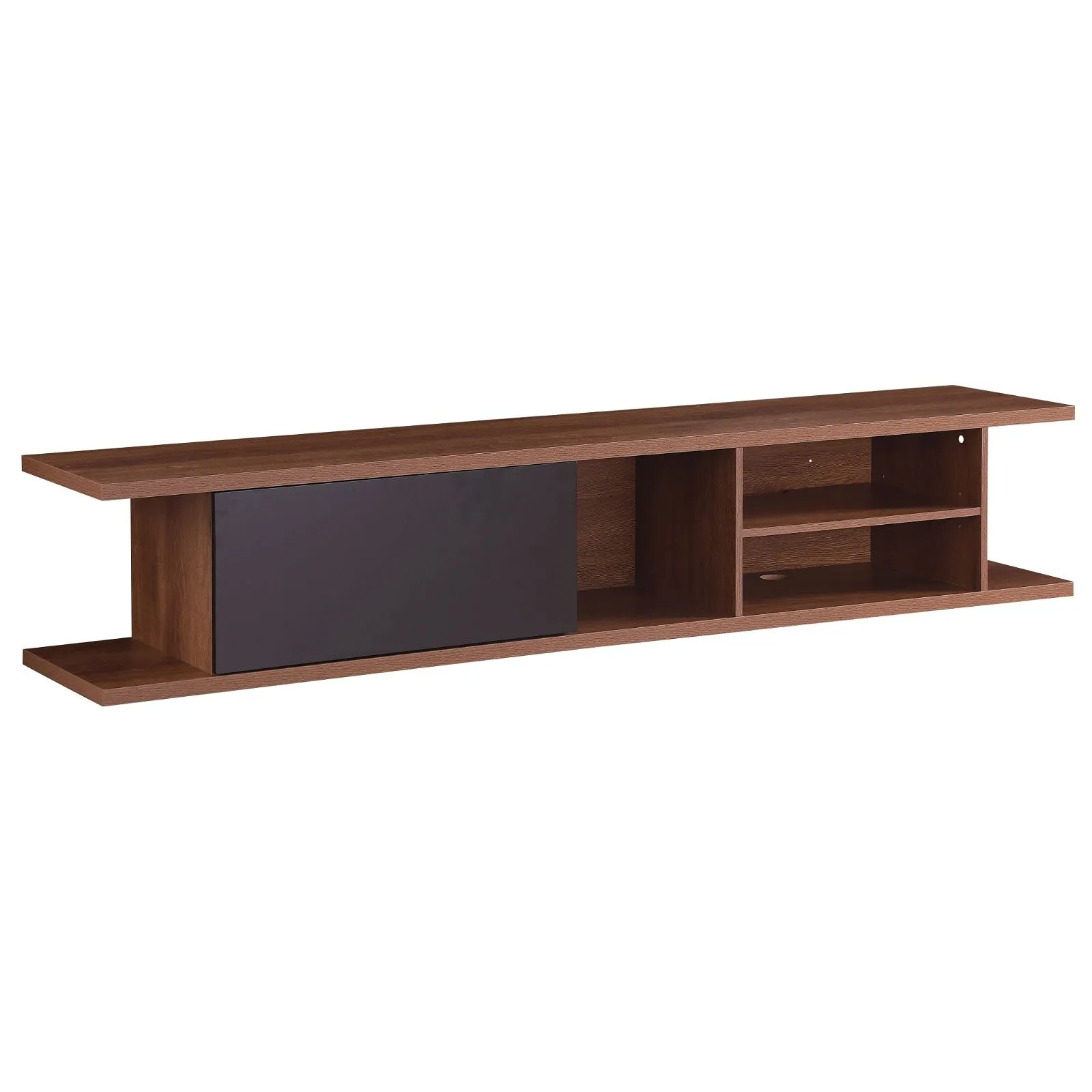 Auldrin 200cm Floating Entertainment Unit, TV Unit, Wall Mount Dark Oak by Tauris