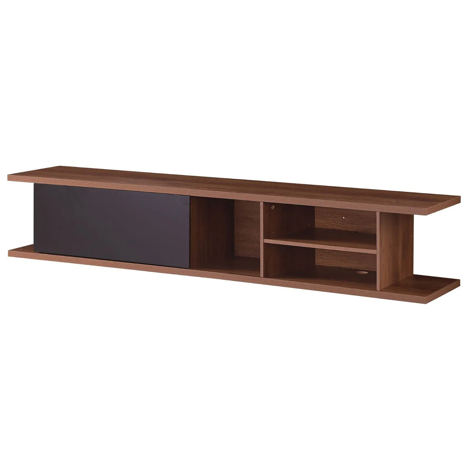 Auldrin 200cm Floating Entertainment Unit, TV Unit, Wall Mount Dark Oak by Tauris