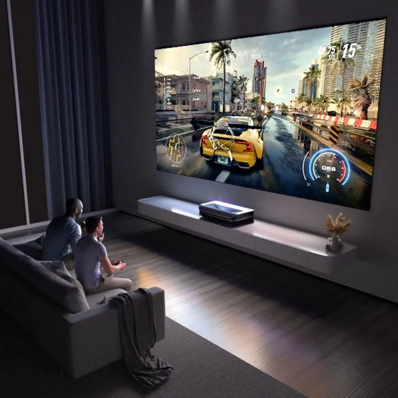 AWOL VISION LTV-2500 4K UHD Ultra Short Throw Triple Laser Projector with 2600 Lumen, 3D, 150", HDR10 , UST Projector Laser TV