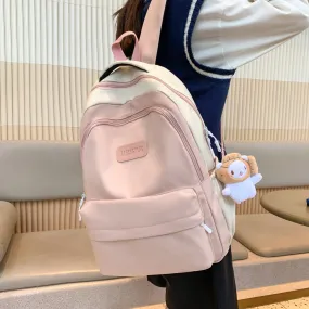 Back to School Backpack for College Students Korean Fashion Cute Girls Large-capacity Shoulder Backpack Nylon Waterproof Travel Backpack