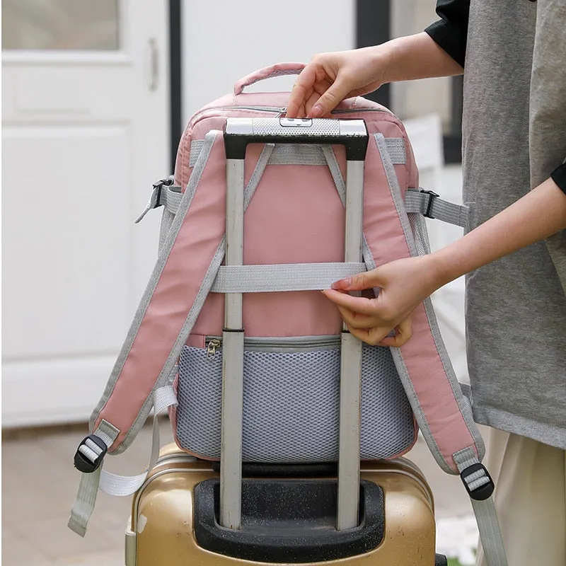 Back to school Korean Fashion Women Backpack Nylon Waterproof Large-capacity Lightweight Short-distance Business Travel Backpack Duffel Bag